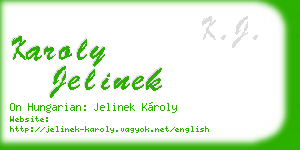 karoly jelinek business card